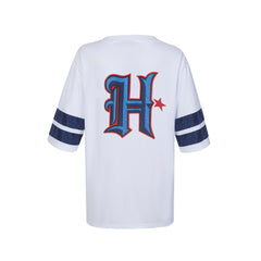 Houston Texans Cuce Women's Rhinestone V-Neck Tunic White - NFL