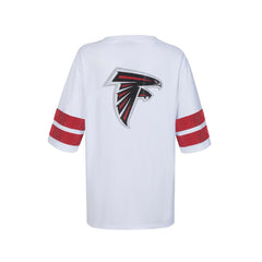 Atlanta Falcons Cuce Women's Rhinestone V-Neck Tunic White - NFL