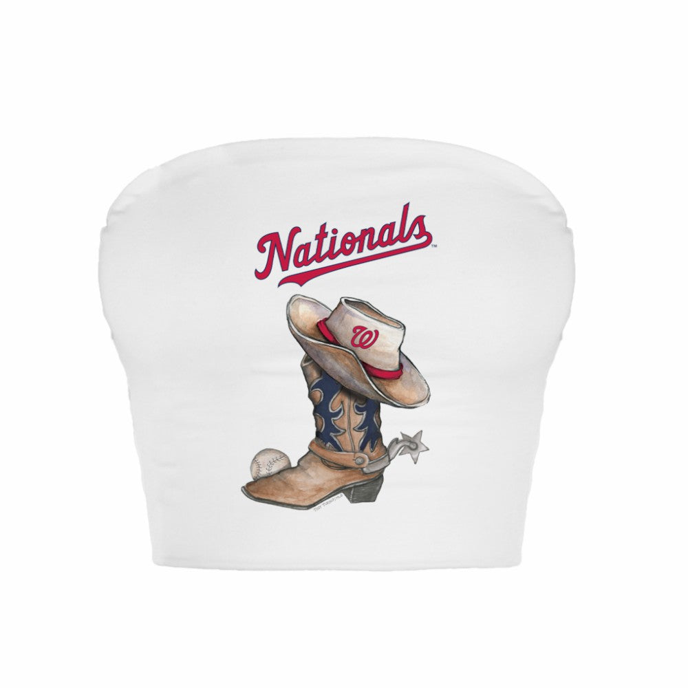 Washington Nationals Tiny Turnip Women's Cowboy Boot Crop Tube Top Near Me