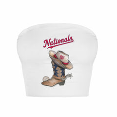 Washington Nationals Tiny Turnip Women's Cowboy Boot Crop Tube Top Near Me