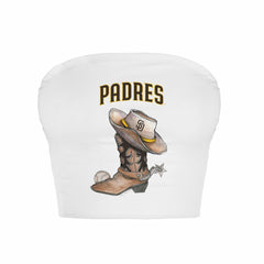 San Diego Padres Tiny Turnip Women's Cowboy Boot Crop Tube Top Near Me