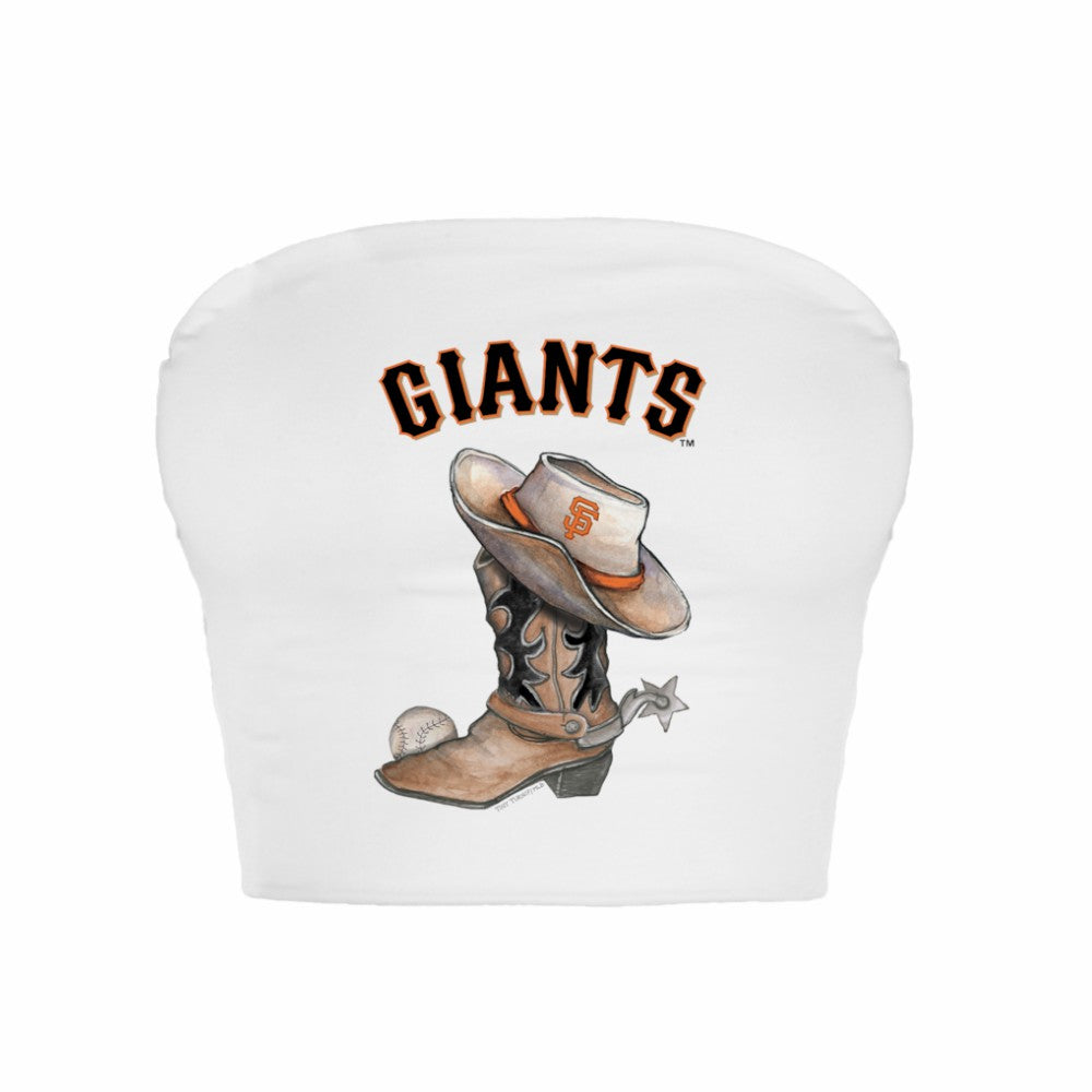 San Francisco Giants Tiny Turnip Women's Cowboy Boot Crop Tube Top Lifestyle