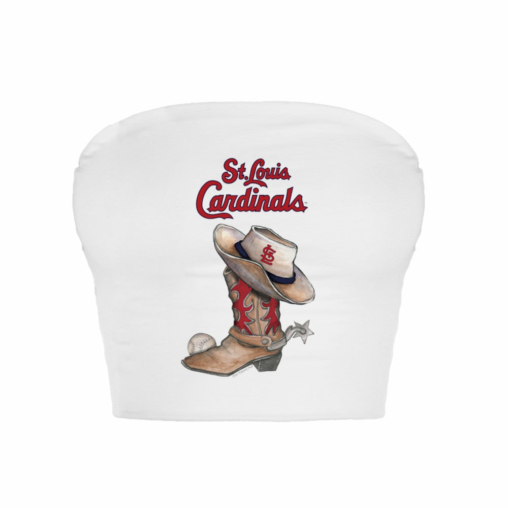St. Louis Cardinals Tiny Turnip Women's Cowboy Boot Crop Tube Top Sale