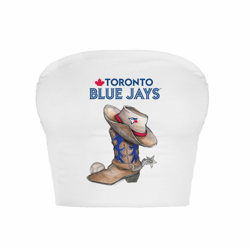 Toronto Blue Jays Tiny Turnip Women's Cowboy Boot Crop Tube Top Lifestyle