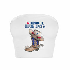 Toronto Blue Jays Tiny Turnip Women's Cowboy Boot Crop Tube Top Lifestyle