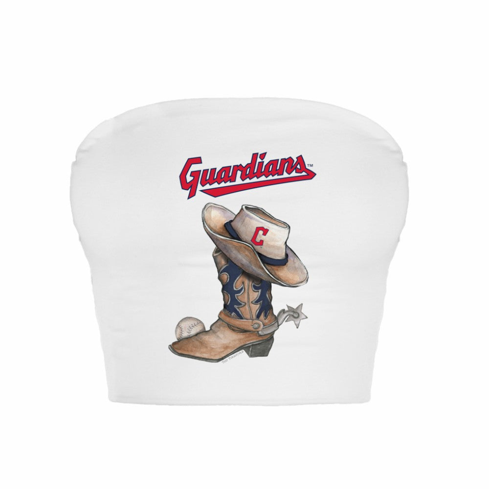 Cleveland Guardians Tiny Turnip Women's Cowboy Boot Crop Tube Top Online