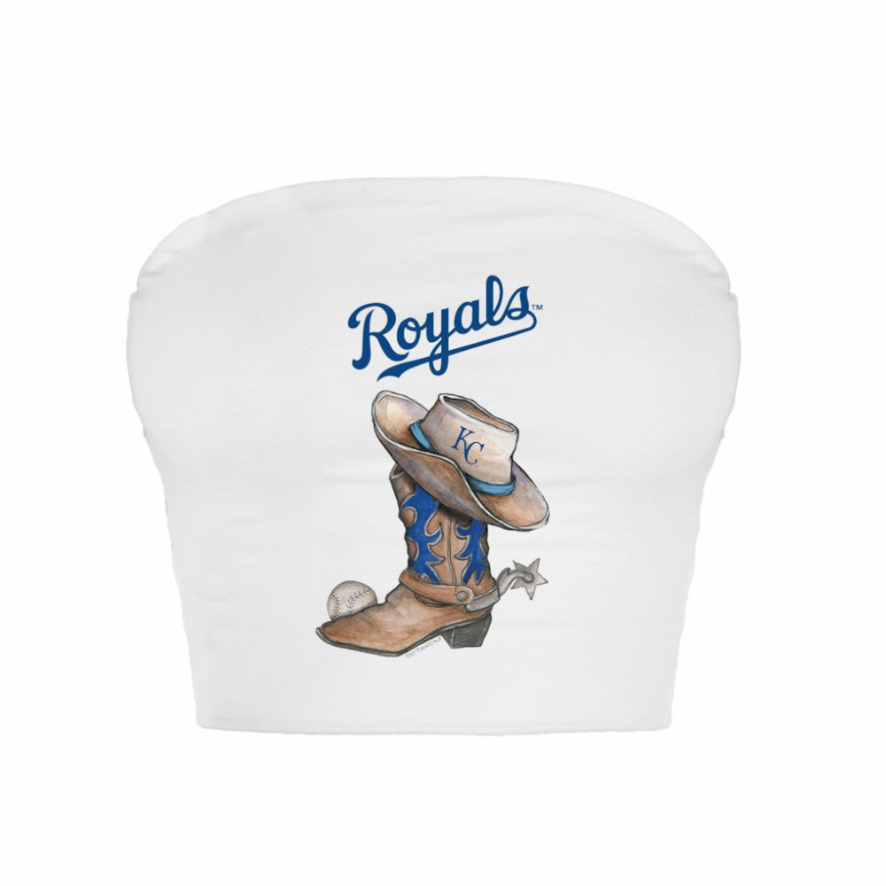 Kansas City Royals Tiny Turnip Women's Cowboy Boot Crop Tube Top Clearance