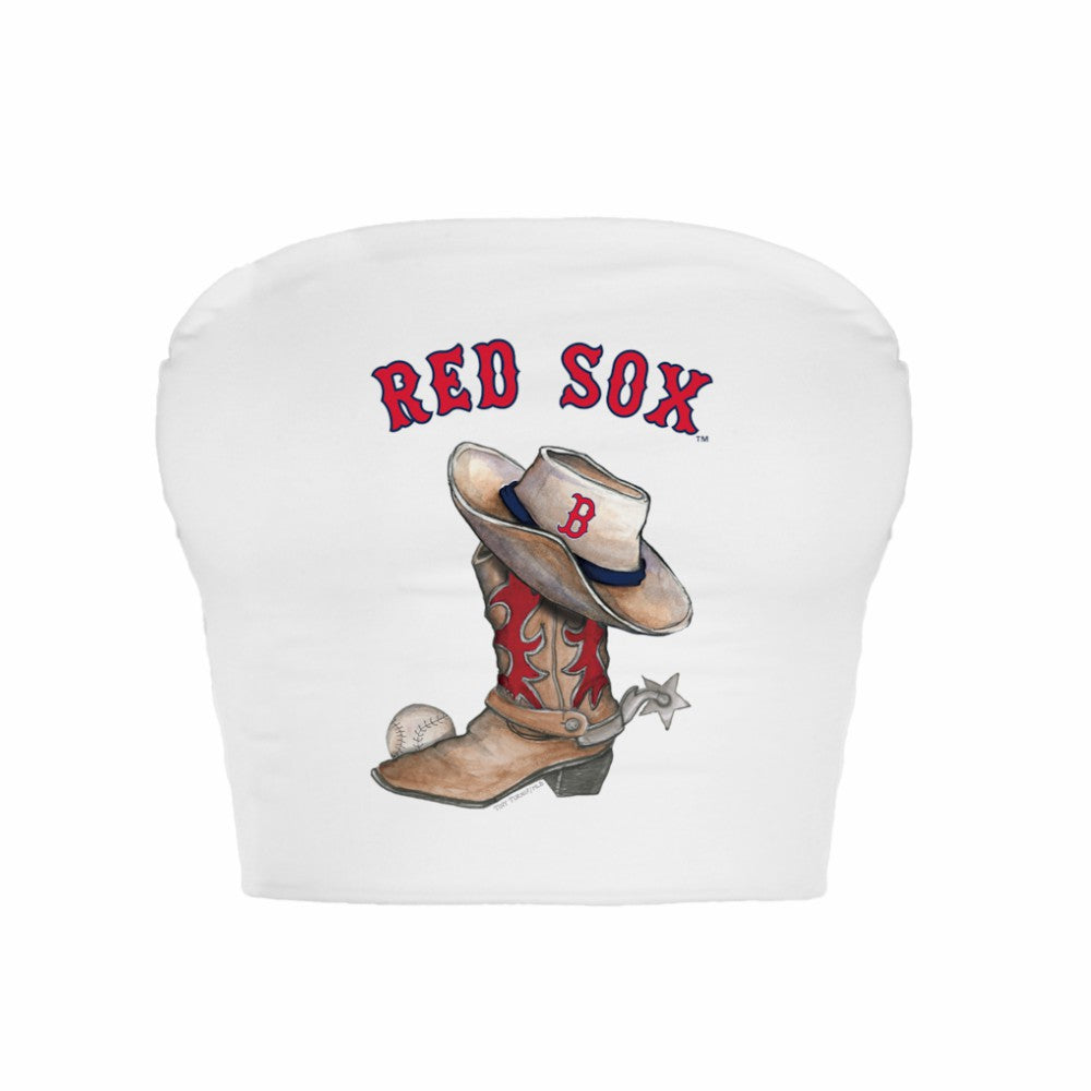 Boston Red Sox Tiny Turnip Women's Cowboy Boot Crop Tube Top Near Me
