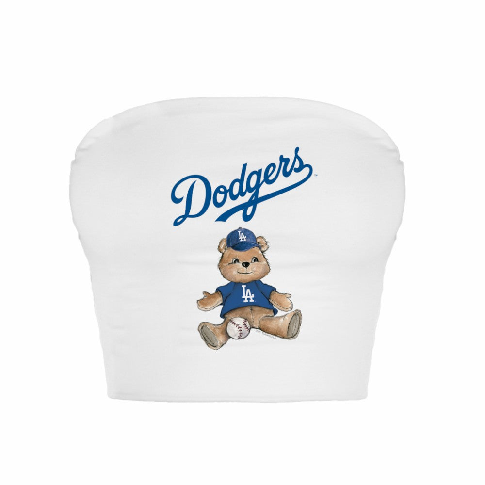 Los Angeles Dodgers Tiny Turnip Women's Teddy Bear Crop Tube Top Online