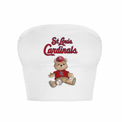 St. Louis Cardinals Tiny Turnip Women's Teddy Bear Crop Tube Top Clearance