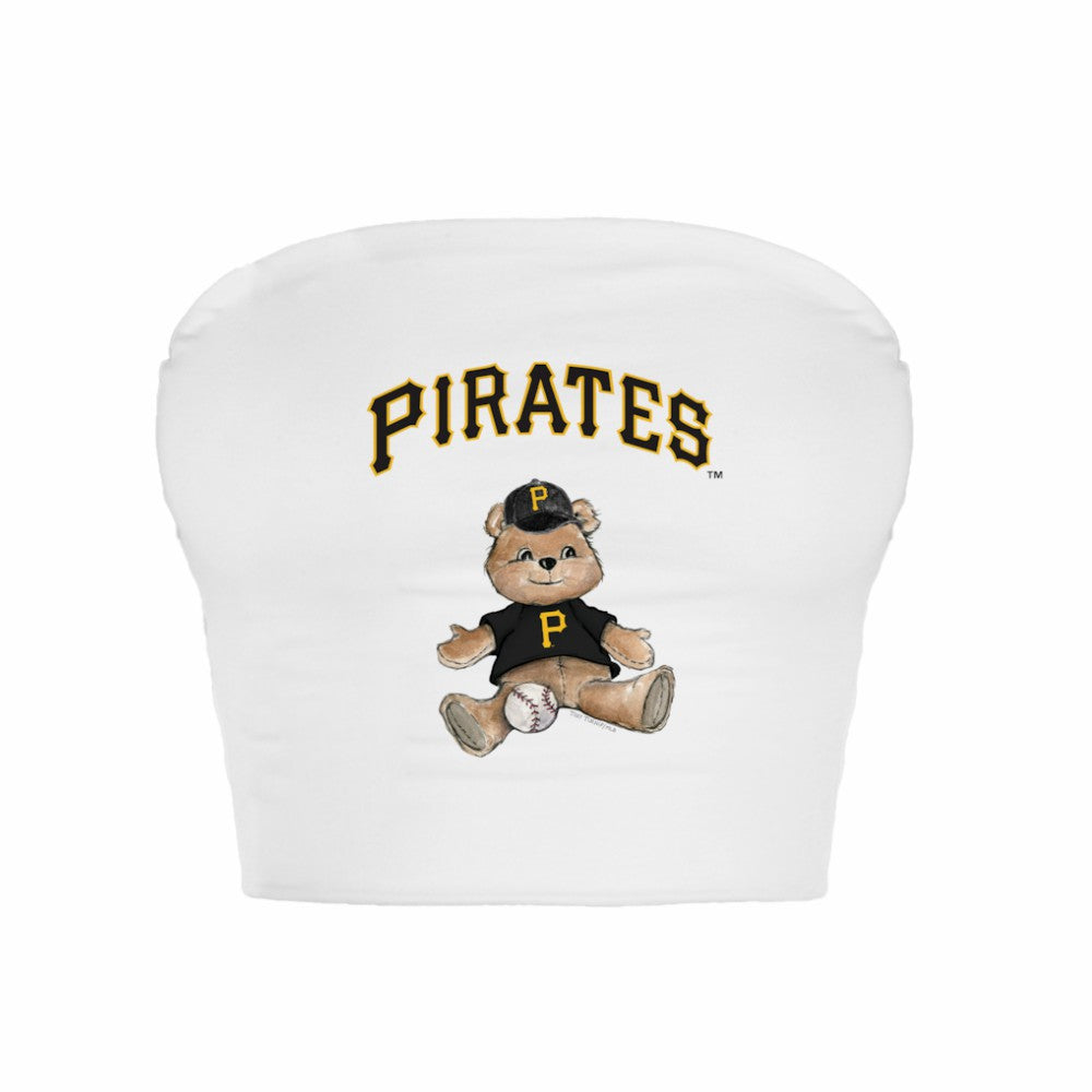 Pittsburgh Pirates Tiny Turnip Women's Teddy Bear Crop Tube Top Lifestyle