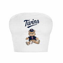 Minnesota Twins Tiny Turnip Women's Teddy Bear Crop Tube Top Clearance