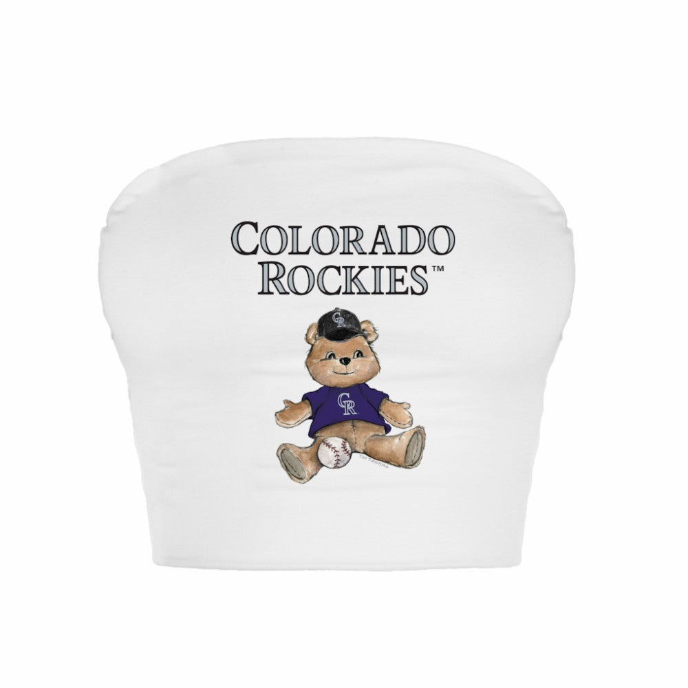 Colorado Rockies Tiny Turnip Women's Teddy Bear Crop Tube Top On Sale
