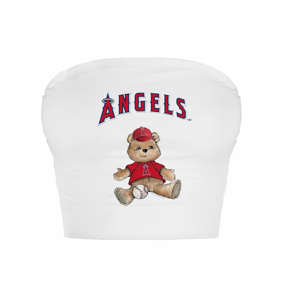 Los Angeles Angels Tiny Turnip Women's Teddy Bear Crop Tube Top discount