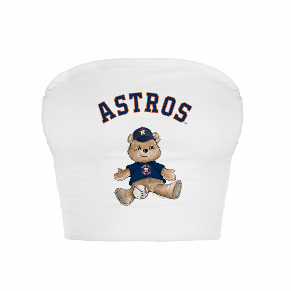 Houston Astros Tiny Turnip Women's Teddy Bear Crop Tube Top Lifestyle