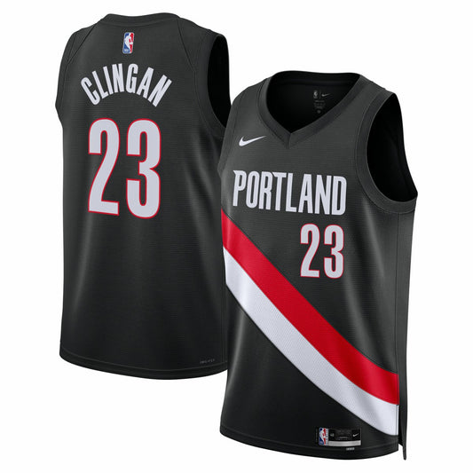 Donovan Clingan Portland Trail Blazers Unisex Swingman Jersey - Icon Edition - Black | NBA Jerseys
