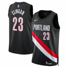 Nike - Donovan Clingan Portland Trail Blazers Unisex Swingman Jersey - Icon Edition - Black