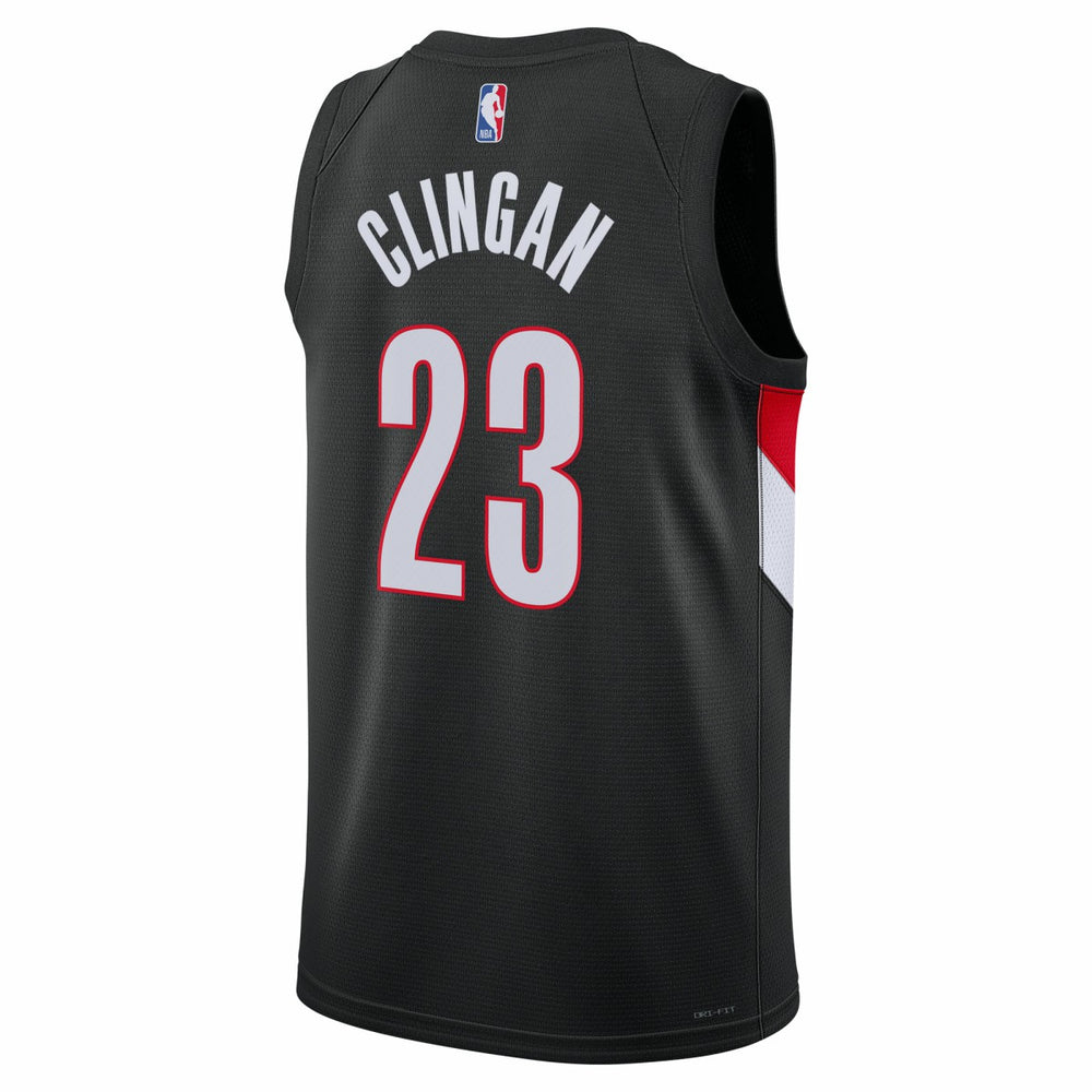 Nike - Donovan Clingan Portland Trail Blazers Unisex Swingman Jersey - Icon Edition - Black
