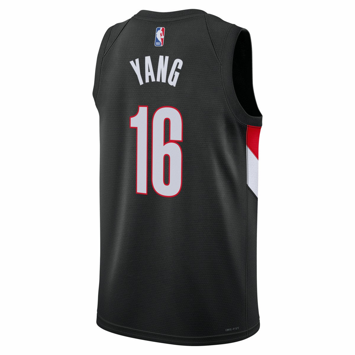 Nike - Yang Hansen Portland Trail Blazers Unisex Swingman Jersey - Icon Edition - Black