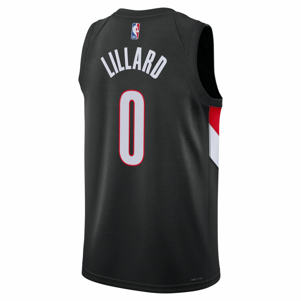 Nike - Damian Lillard Portland Trail Blazers Unisex Swingman Jersey - Icon Edition - Black