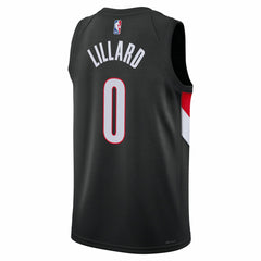 Nike - Damian Lillard Portland Trail Blazers Unisex Swingman Jersey - Icon Edition - Black