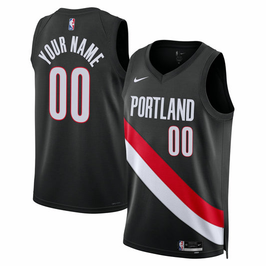 Portland Trail Blazers Unisex Swingman Custom Jersey - Icon Edition - Black | NBA Jerseys