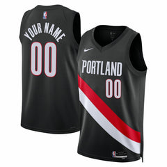 Nike - Portland Trail Blazers Unisex Swingman Custom Jersey - Icon Edition - Black