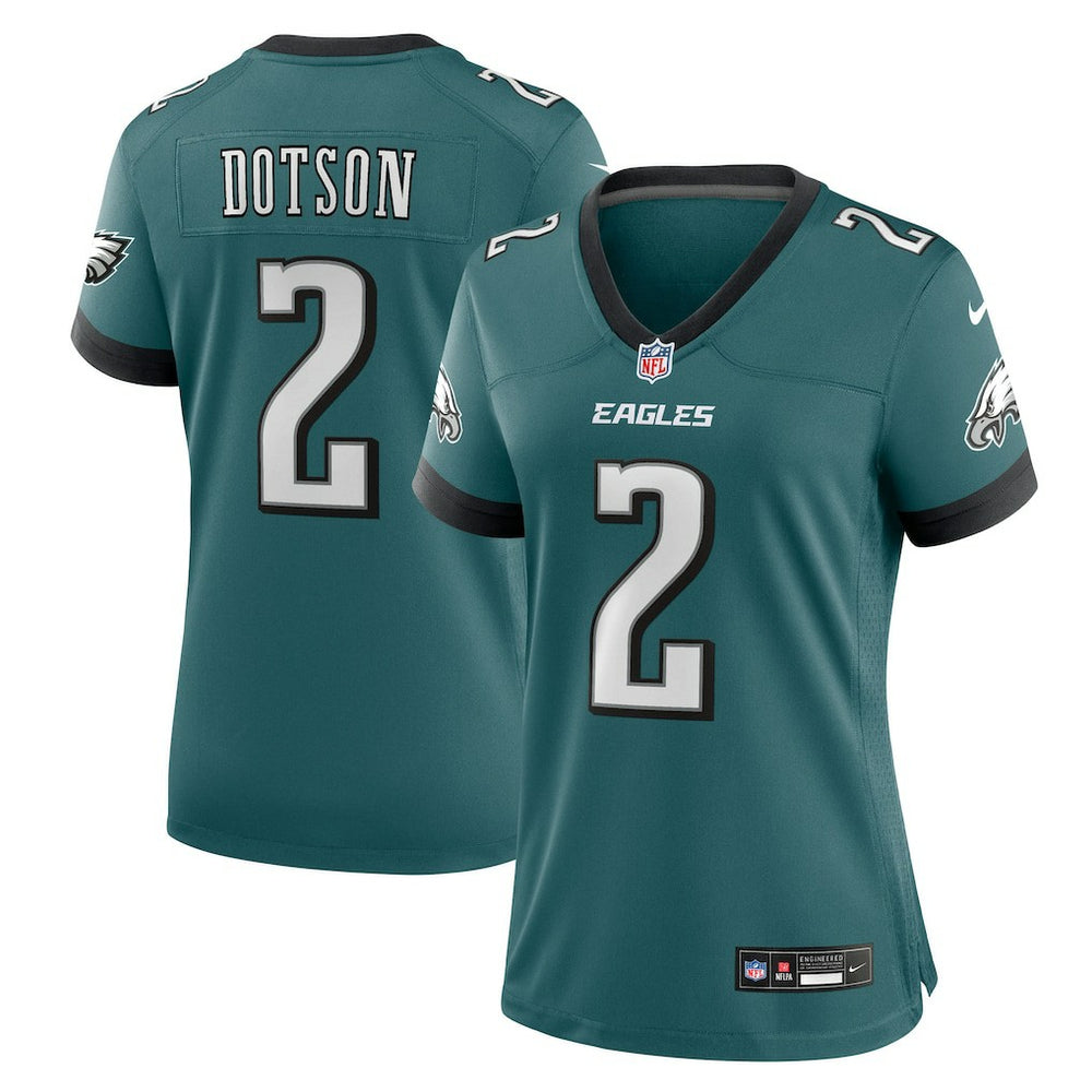 Jahan Dotson Philadelphia Eagles Women's Team Game Jersey Midnight Green - Nike