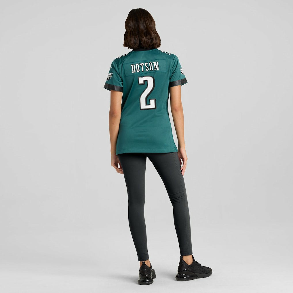 Jahan Dotson Philadelphia Eagles Women's Team Game Jersey Midnight Green - Nike