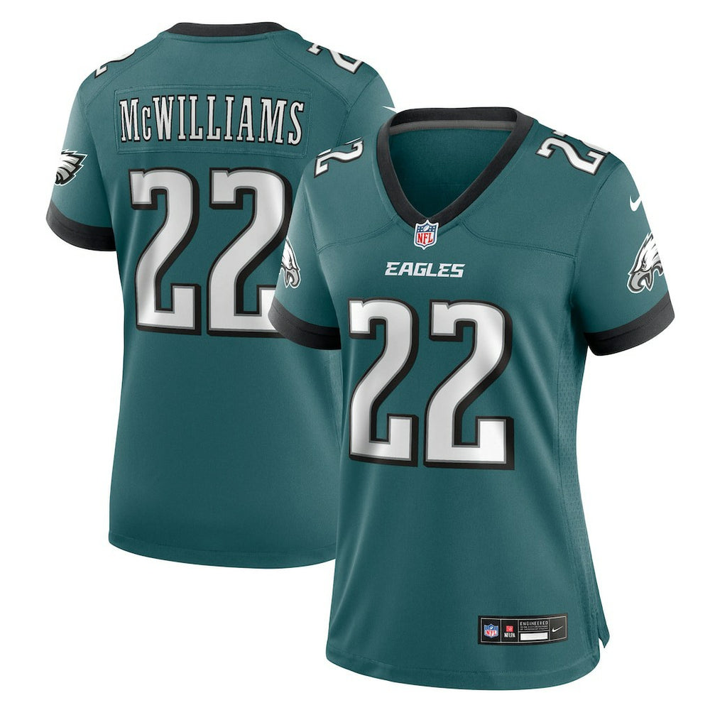 Mac McWilliams Philadelphia Eagles Women's Team Game Jersey Midnight Green - Nike