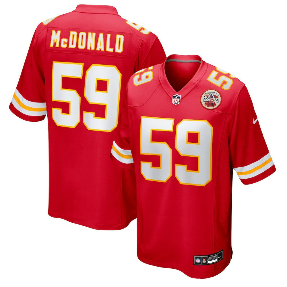 Cooper McDonald Kansas City Chiefs Team Game Jersey Red - Nike