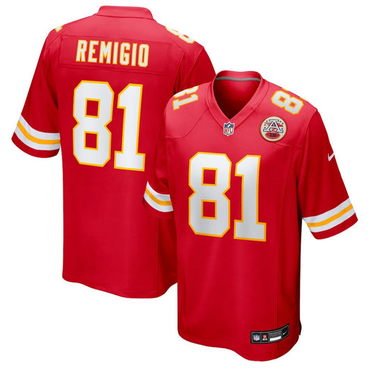 Nikko Remigio Kansas City Chiefs Team Game Jersey - Red | NFL Jerseys