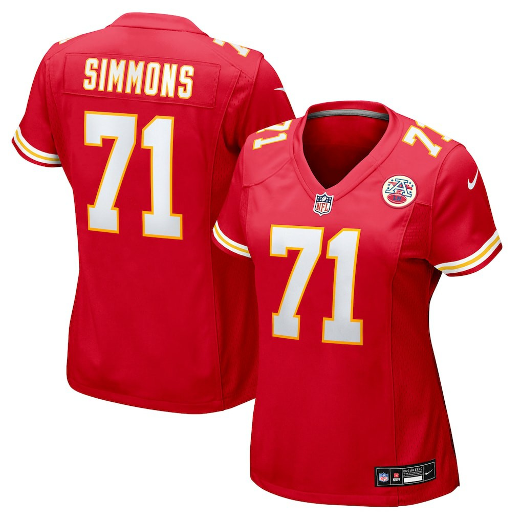 Josh Simmons Kansas City Chiefs Women's Team Game Jersey Red - Nike