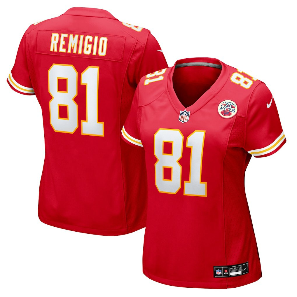 Nikko Remigio Kansas City Chiefs Women's Team Game Jersey Red - Nike