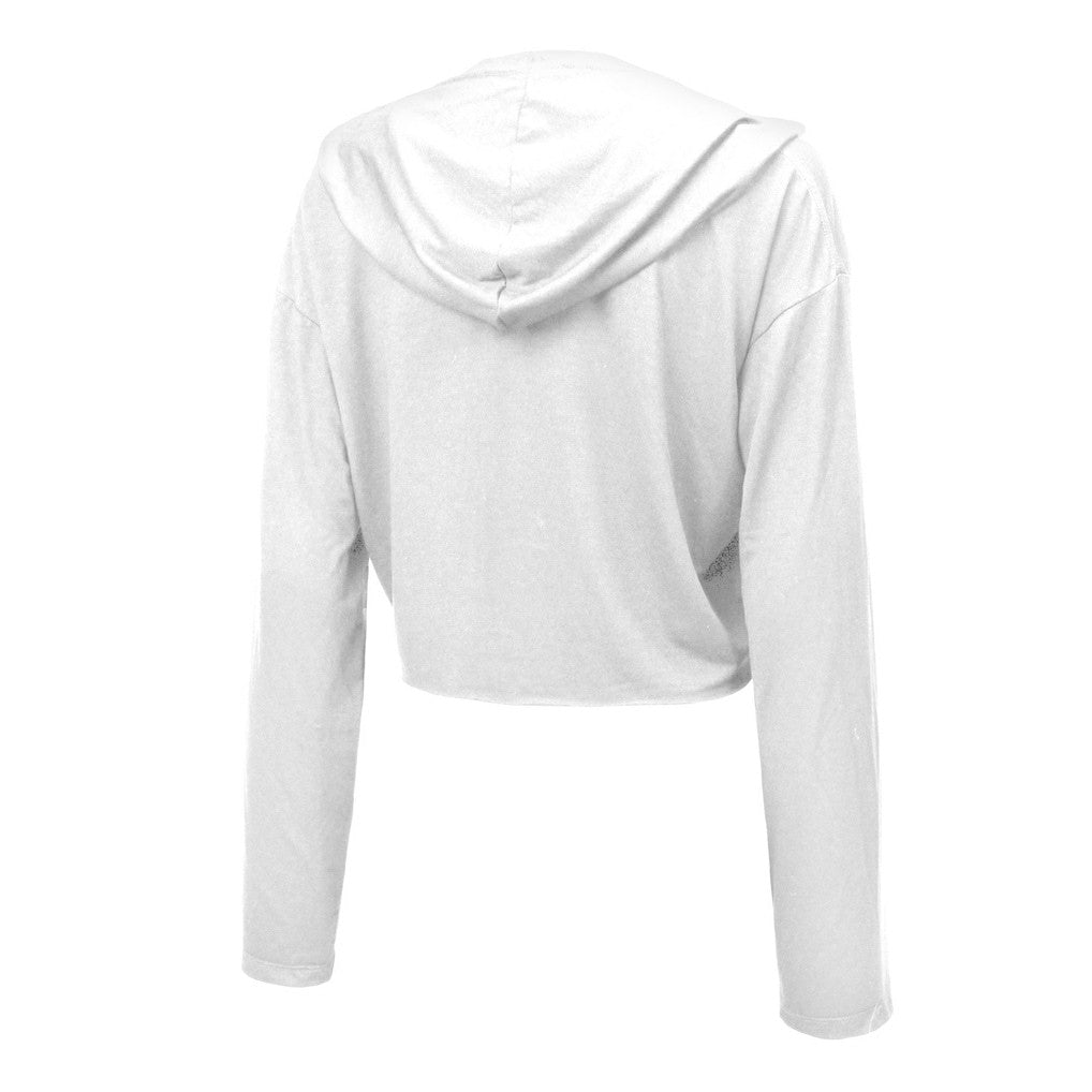 T.J. Watt Pittsburgh Steelers Majestic Threads Women's Glitter Wordmark Hoodie White - NFL