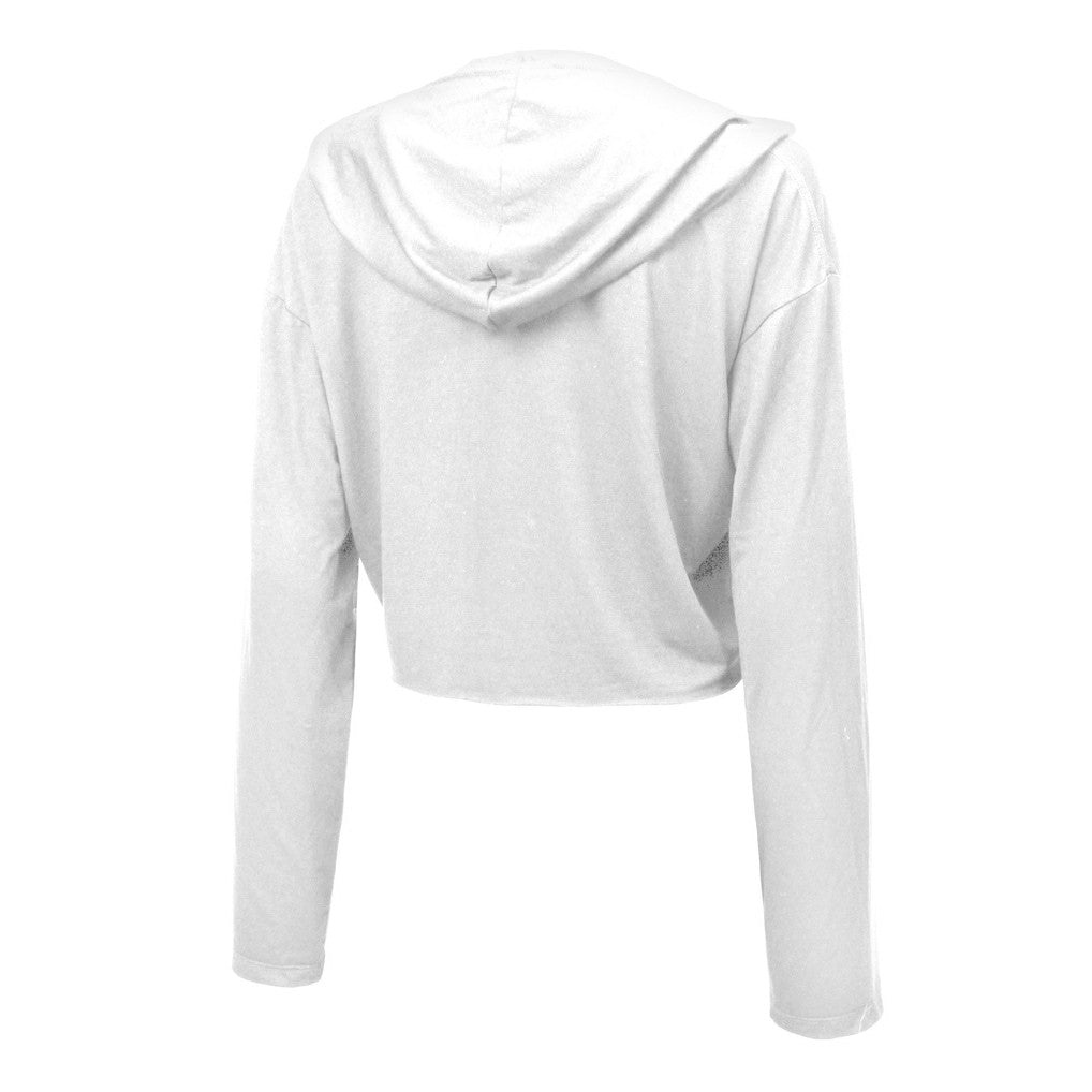 Maxx Crosby Las Vegas Raiders Majestic Threads Women's Glitter Wordmark Hoodie White - NFL