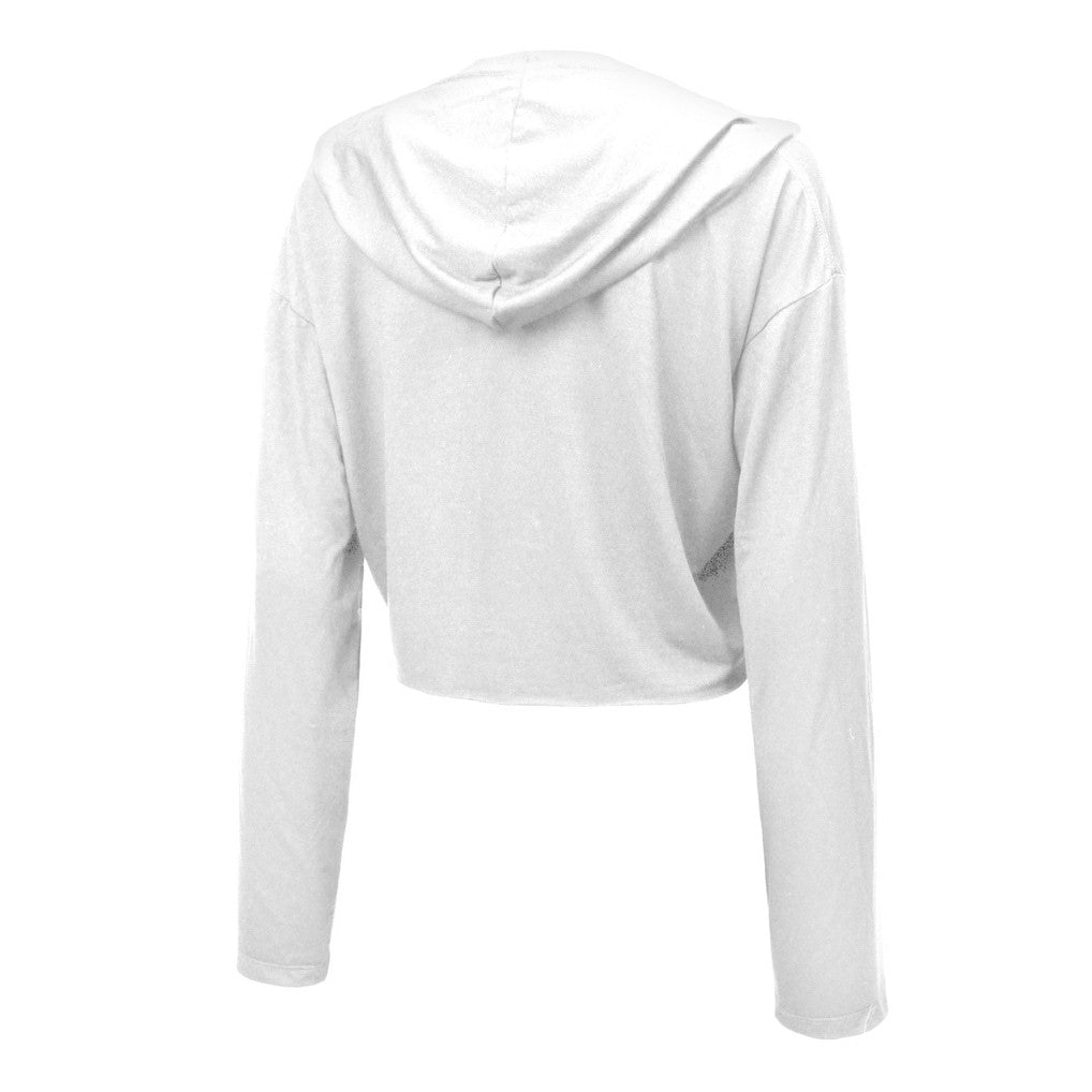 Josh Allen Buffalo Bills Majestic Threads Women's Glitter Wordmark Hoodie White - NFL