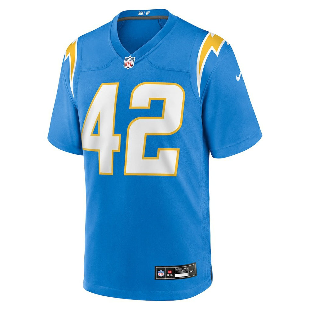 Tucker Fisk Los Angeles Chargers Team Game Jersey Powder Blue - Nike