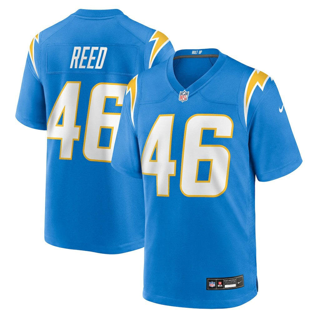 Nikko Reed Los Angeles Chargers Team Game Jersey Powder Blue - Nike