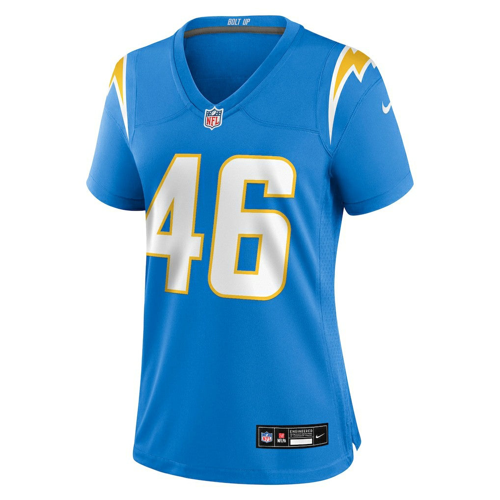 Nikko Reed Los Angeles Chargers Women's Team Game Jersey Powder Blue - Nike