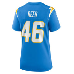 Nikko Reed Los Angeles Chargers Women's Team Game Jersey Powder Blue - Nike