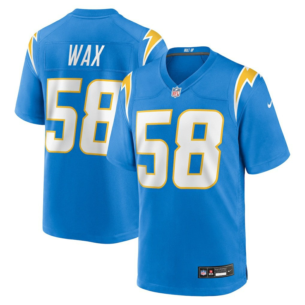 Marlowe Wax Los Angeles Chargers Team Game Jersey - Powder Blue | NFL Jerseys