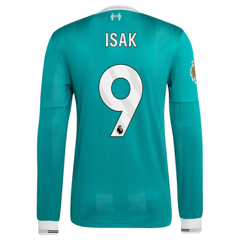 Adidas Alexander Isak Liverpool 2025/26 Third Long Sleeve Player Jerseys - Green