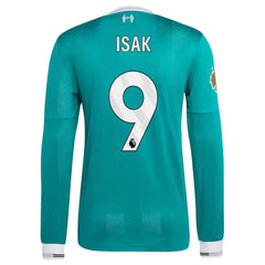 Adidas Alexander Isak Liverpool 2025/26 Third Long Sleeve Player Jerseys - Green