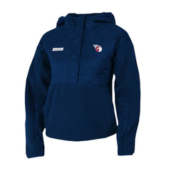 Cleveland Guardians Columbia Women's Cloud Point Hooded Fleece Half-Snap Pullover Jacket Lifestyle