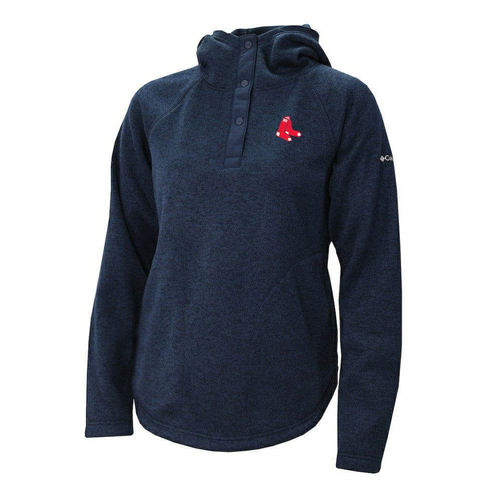 Boston Red Sox Columbia Women's Half-Snap Pullover Hoodie Lifestyle