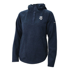 Minnesota Twins Columbia Women's Half-Snap Pullover Hoodie On Sale