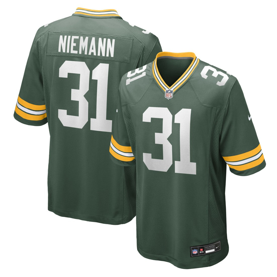 Nick Niemann Green Bay Packers Team Game Jersey Green - Nike