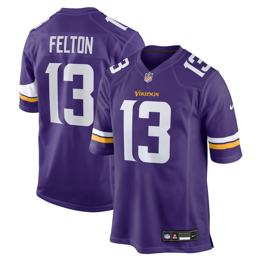 Tai Felton Minnesota Vikings Team Game Jersey Purple - Nike