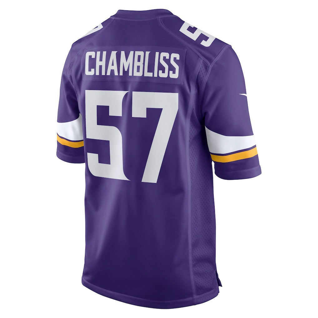 Chaz Chambliss Minnesota Vikings Team Game Jersey Purple - Nike